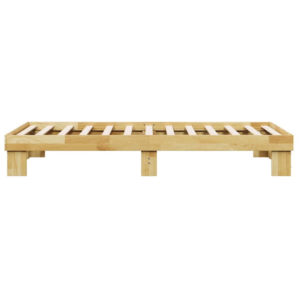 Bed Frame without Mattress 90x190 cm Solid Wood Oak
