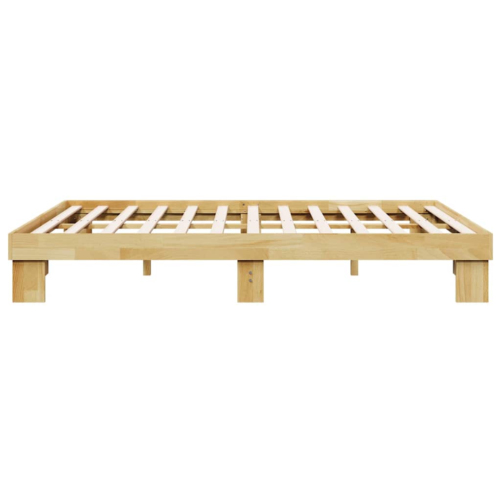 Bed Frame without Mattress 135x190 cm Solid Wood Oak