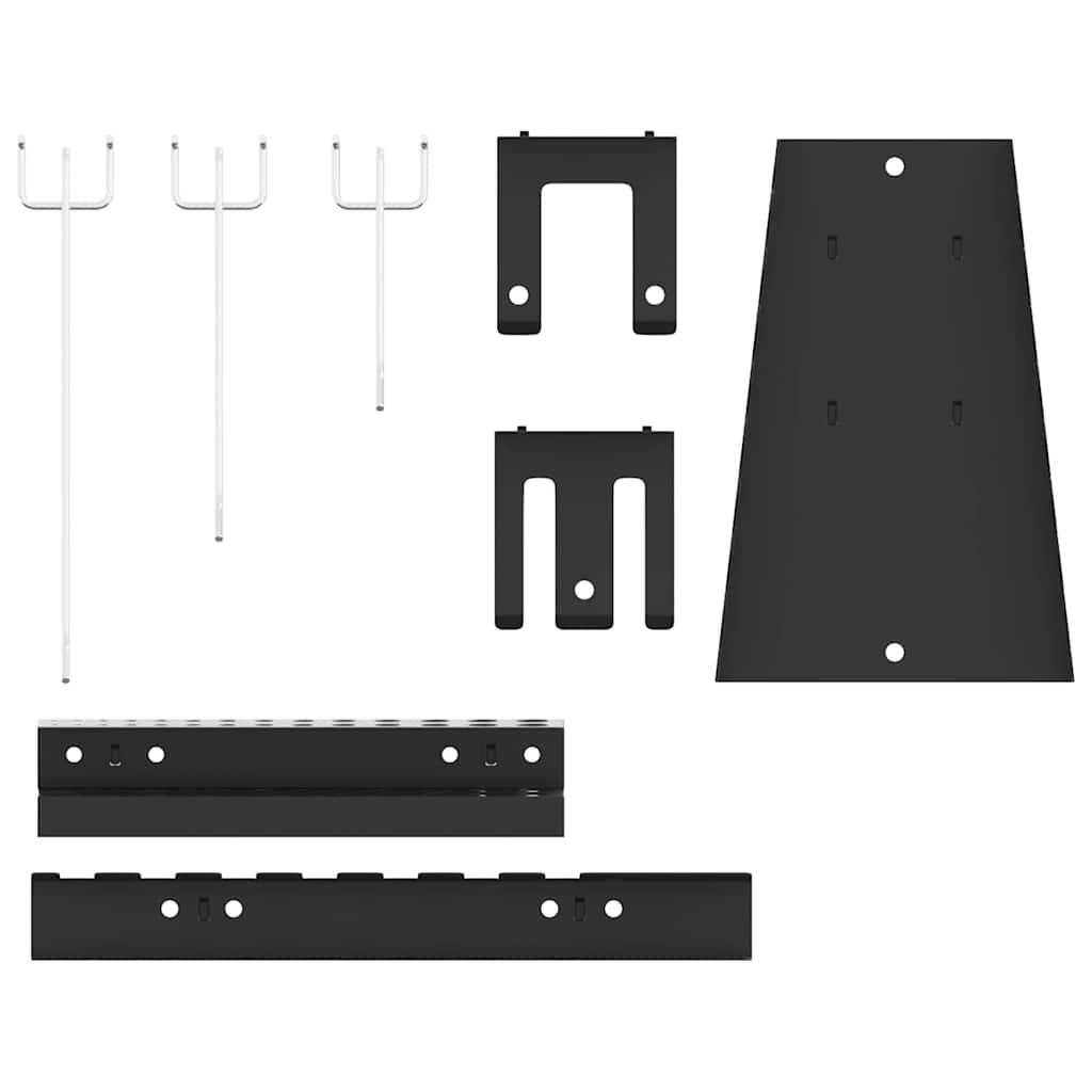 Tool Wall Panel 2 pcs Grey 100 x 1 x 60 cm Steel