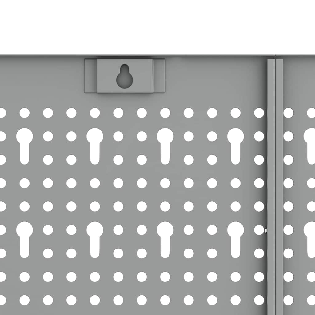 Tool Wall Panel 2 pcs Grey 100 x 1 x 80 cm Steel