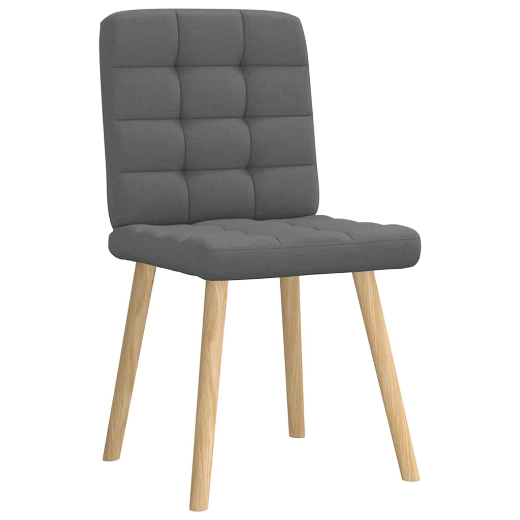 Dining Chairs 2 pcs Dark Grey Fabric