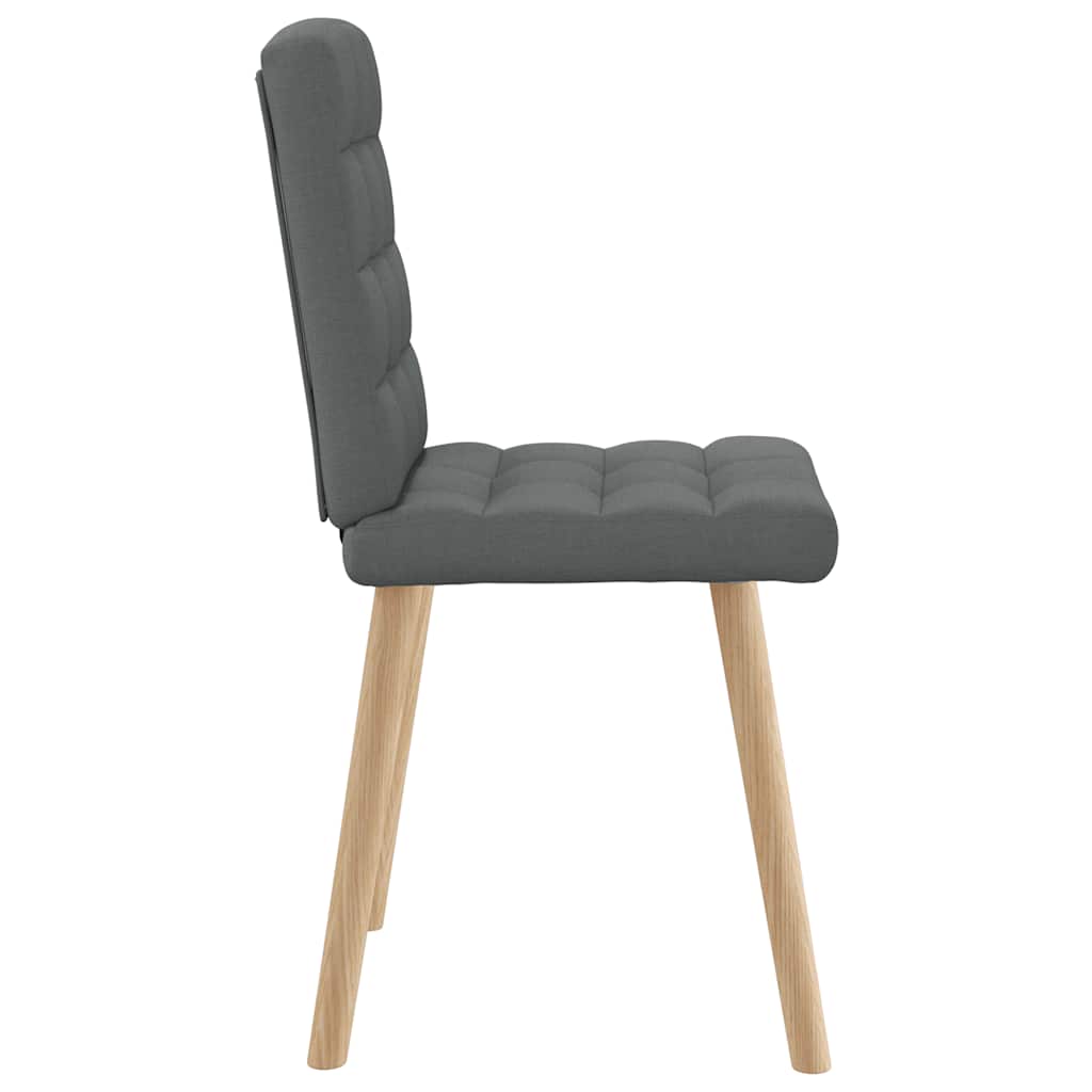 Dining Chairs 2 pcs Dark Grey Fabric