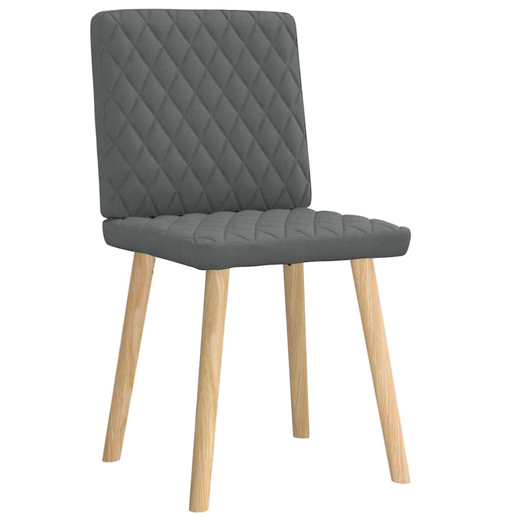 Dining Chairs 2 pcs Dark Grey Fabric