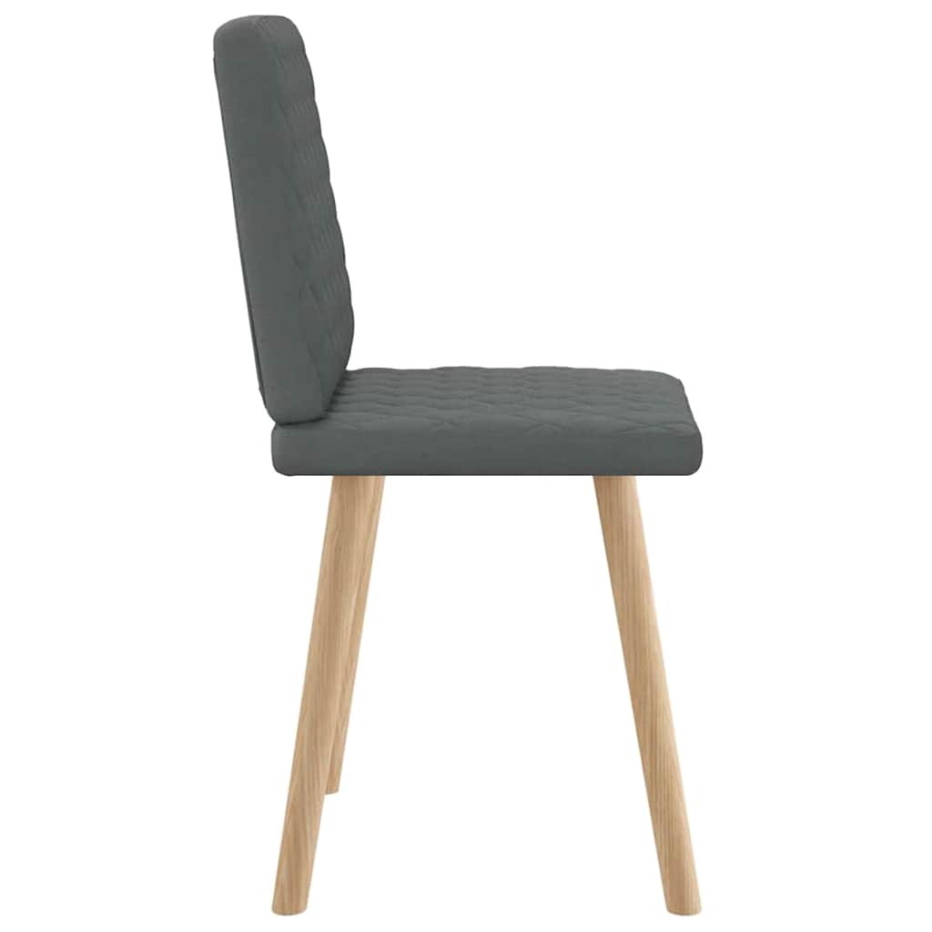 Dining Chairs 2 pcs Dark Grey Fabric