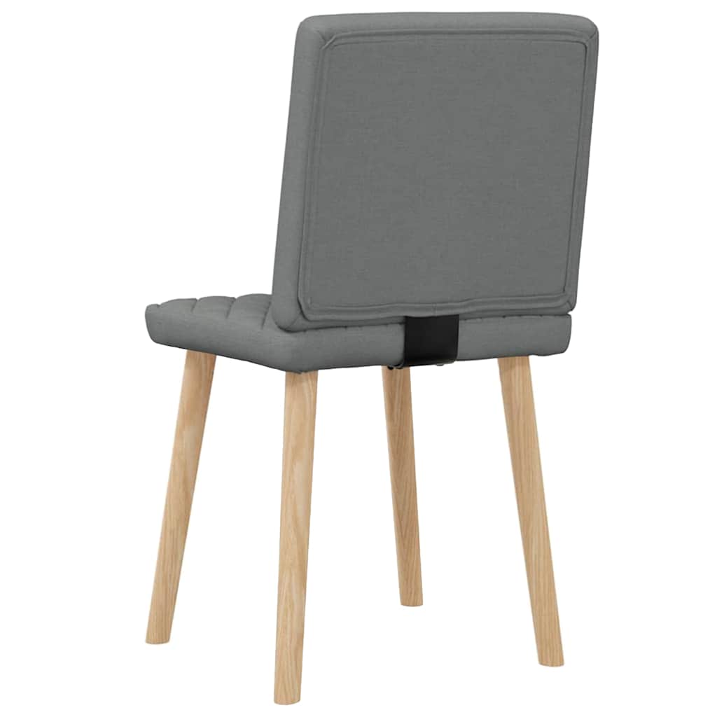 Dining Chairs 2 pcs Dark Grey Fabric