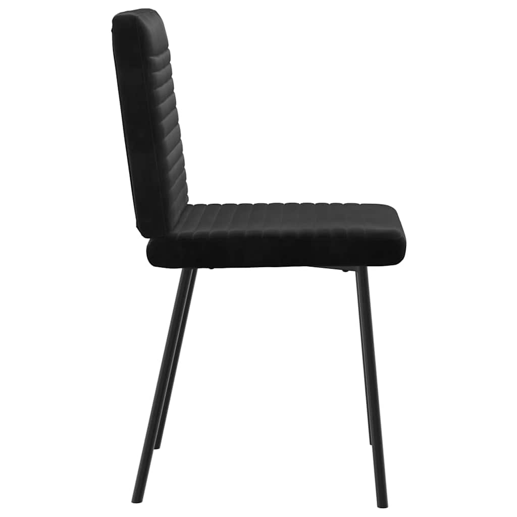 Dining Chairs 2 pcs Black Velvet