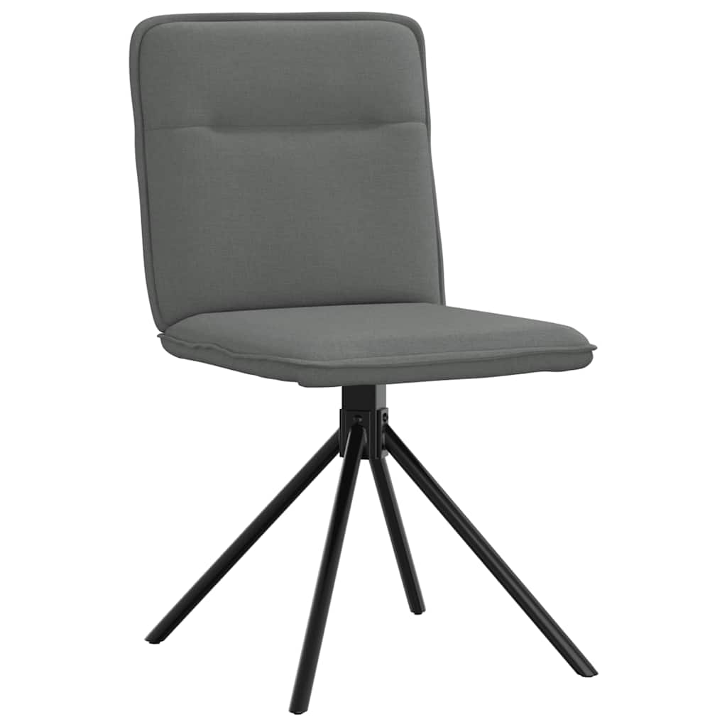 Dining Chairs 2 pcs Dark Grey Fabric