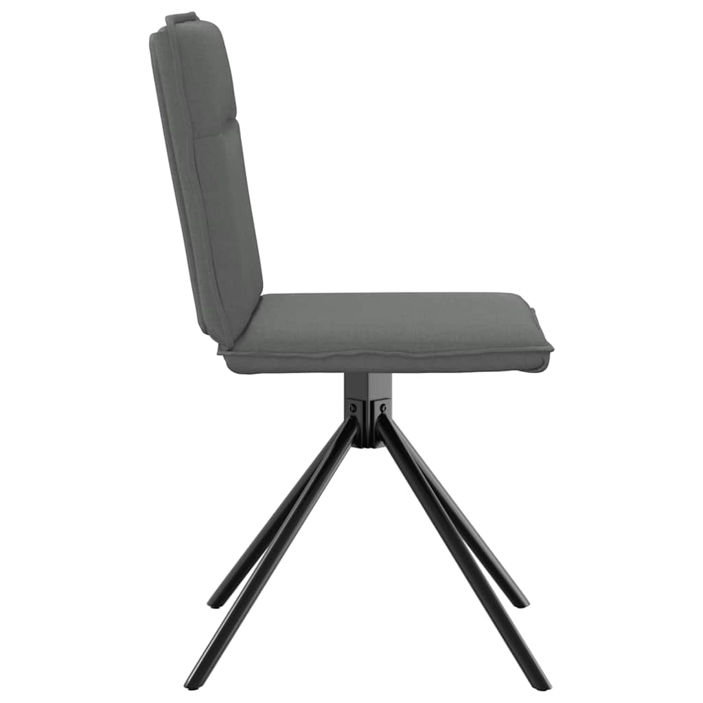 Dining Chairs 2 pcs Dark Grey Fabric