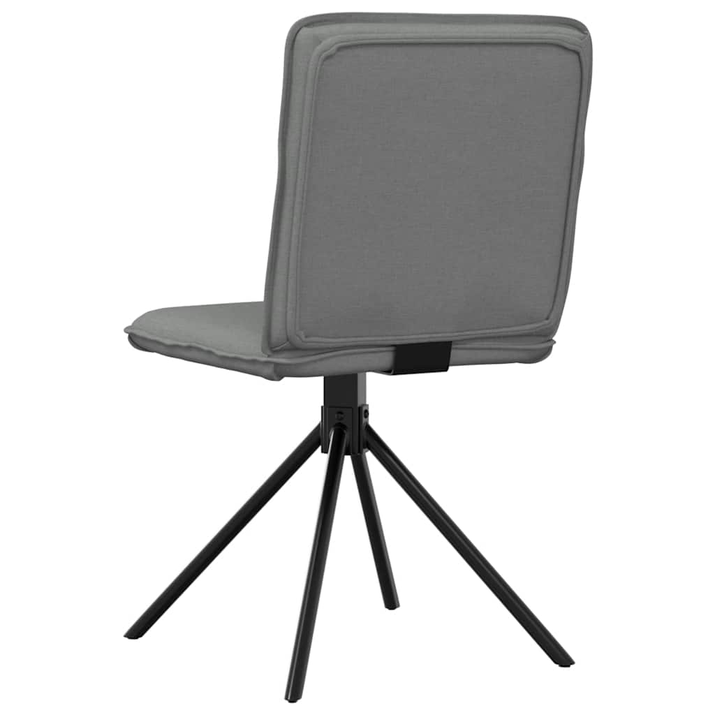 Dining Chairs 2 pcs Dark Grey Fabric