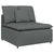 Modular Sofa with Cushions Dark Grey