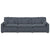 Modular Sofa with Cushions Dark Grey