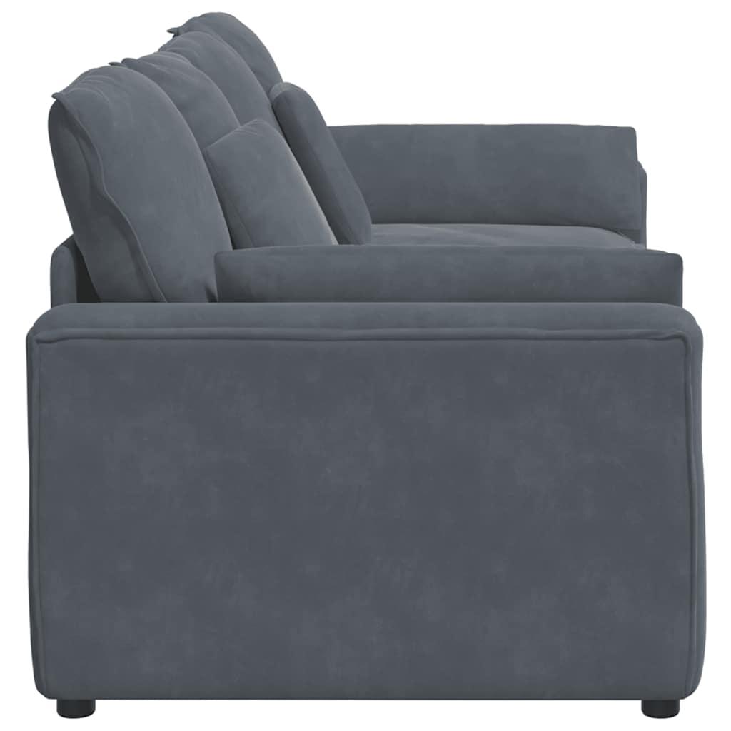 Modular Sofa with Cushions Dark Grey