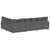 Modular Sofa with Cushions Fabric Dark Grey