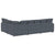Modular Sofa with Cushions Velvet Dark Grey