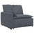 Modular Sofa with Footstool&Cushions Velvet Dark Grey