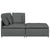 Modular Sofa with Footstool&Cushions Fabric Dark Grey