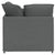 Modular Sofa with Footstool&Cushions Fabric Dark Grey