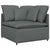 Modular Sofa with Cushions Fabric Dark Grey