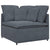 Modular Sofa with Footstool&Cushions Velvet Dark Grey