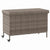 Garden Storage Box with Wheels Grey 110x55x73 cm Poly Rattan