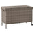 Garden Storage Box with Wheels Grey 110x55x73 cm Poly Rattan