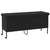Garden Storage Box with Wheels Black 160x55x75 cm Poly Rattan