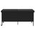 Garden Storage Box with Wheels Black 160x55x75 cm Poly Rattan