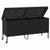 Garden Storage Box with Wheels Black 160x55x75 cm Poly Rattan