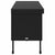Garden Storage Box with Wheels Black 160x55x75 cm Poly Rattan