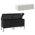 Garden Storage Box with Wheels Black 160x55x75 cm Poly Rattan