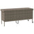 Garden Storage Box with Wheels Grey 160x55x75 cm Poly Rattan