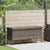 Garden Storage Box with Wheels Grey 160x55x75 cm Poly Rattan