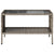Garden Sofa 2-Seater with Cushions&Table Grey Poly Rattan