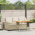 Garden Sofa 3-Seater with Cushions&Table Beige Poly Rattan