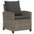 4 Piece Garden Sofa Set with Cushions Grey Poly Rattan