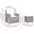 4 Piece Garden Sofa Set with Cushions Grey Poly Rattan