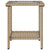 Garden Sofa with Table&Cushions L-shaped Beige Poly Rattan