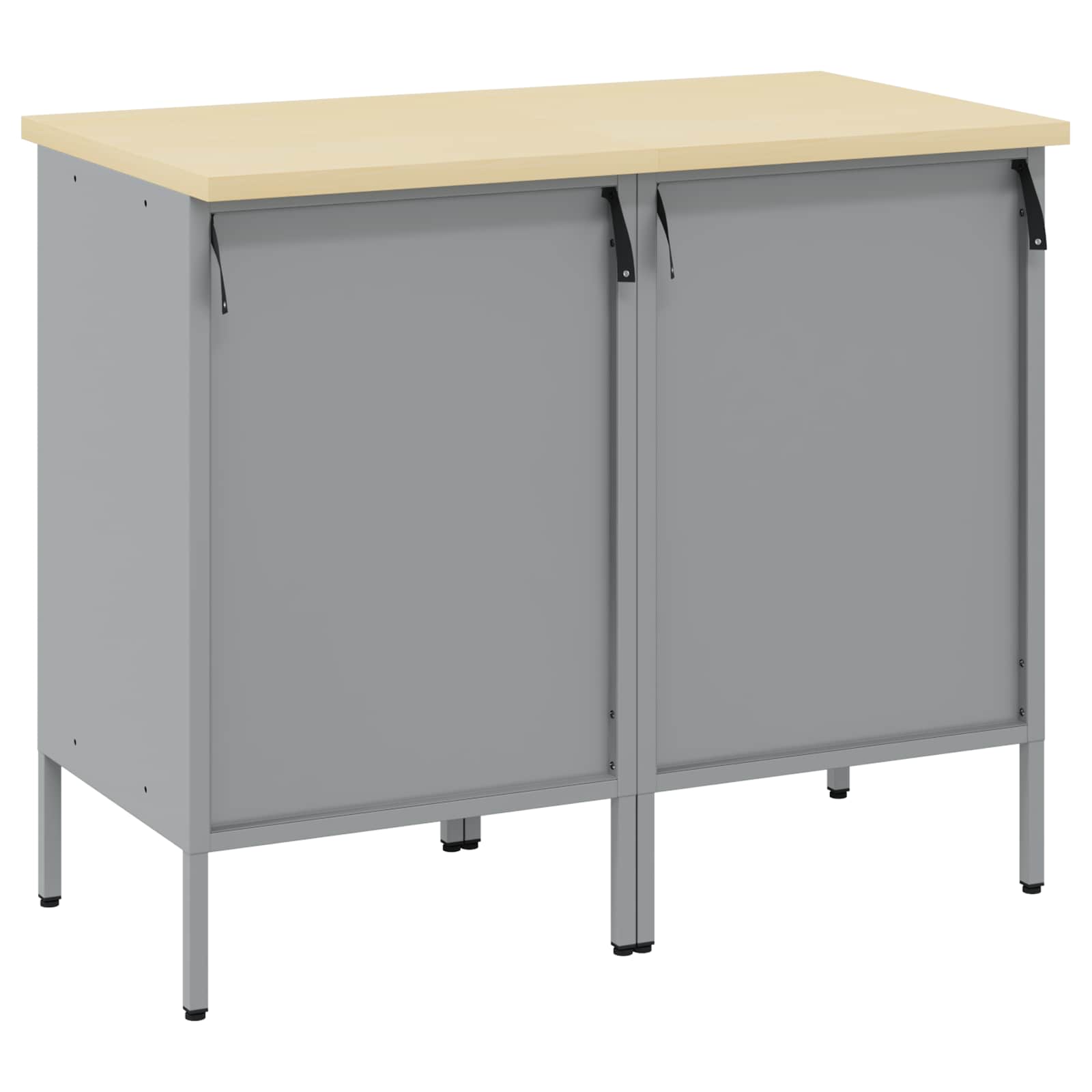 Work Cabinet with Drawer 2 pcs Red and Grey 100 x 55 x 85 cm
