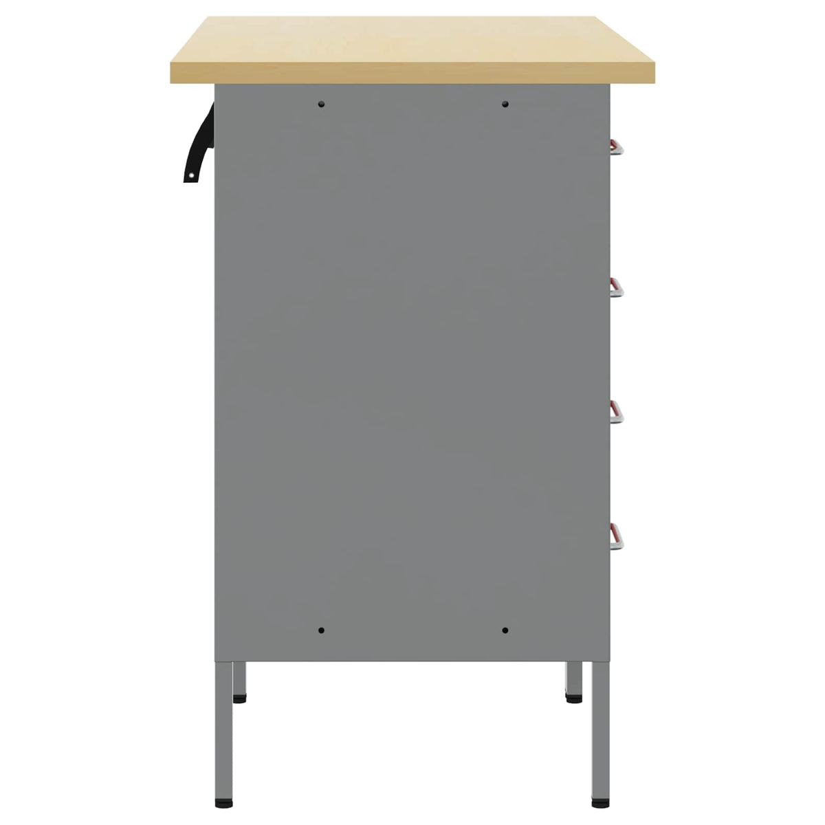 Work Cabinet with Drawer 2 pcs Red and Grey 100 x 55 x 85 cm