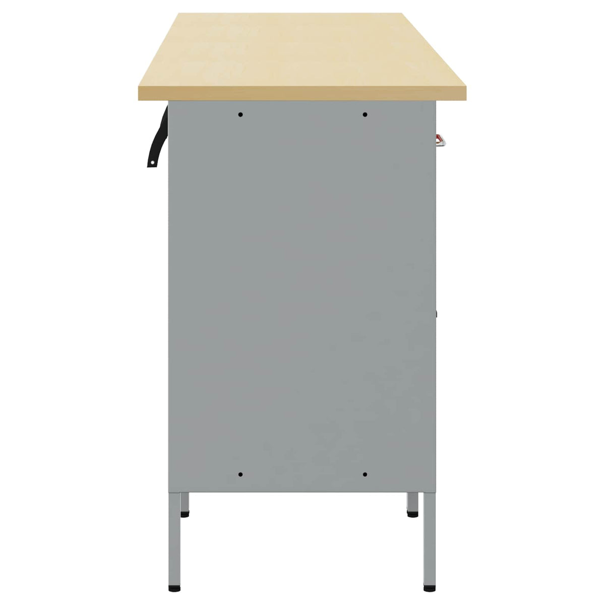 Work Cabinet with Drawer 4 pcs Red and Grey 200 x 55 x 85 cm