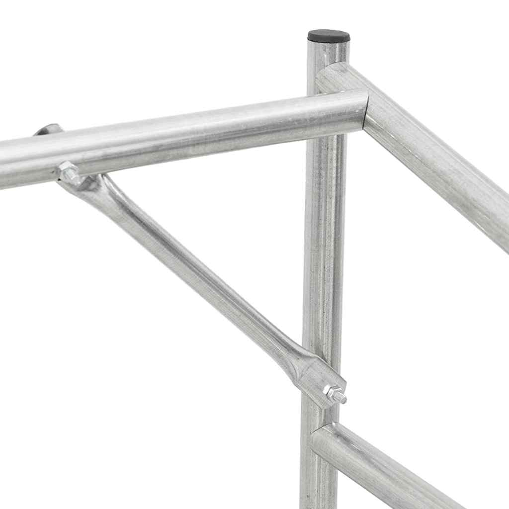 Firewood Rack with Rain Cover 200.5x80.5x110.5 cm Galvanised Steel