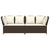 Garden Sofa with Cushions Brown Poly Rattan