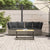 Garden Sofa with Cushions Grey Poly Rattan