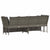 Garden Sofa with Cushions Grey Poly Rattan