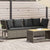 Garden Sofa with Cushions Grey Poly Rattan