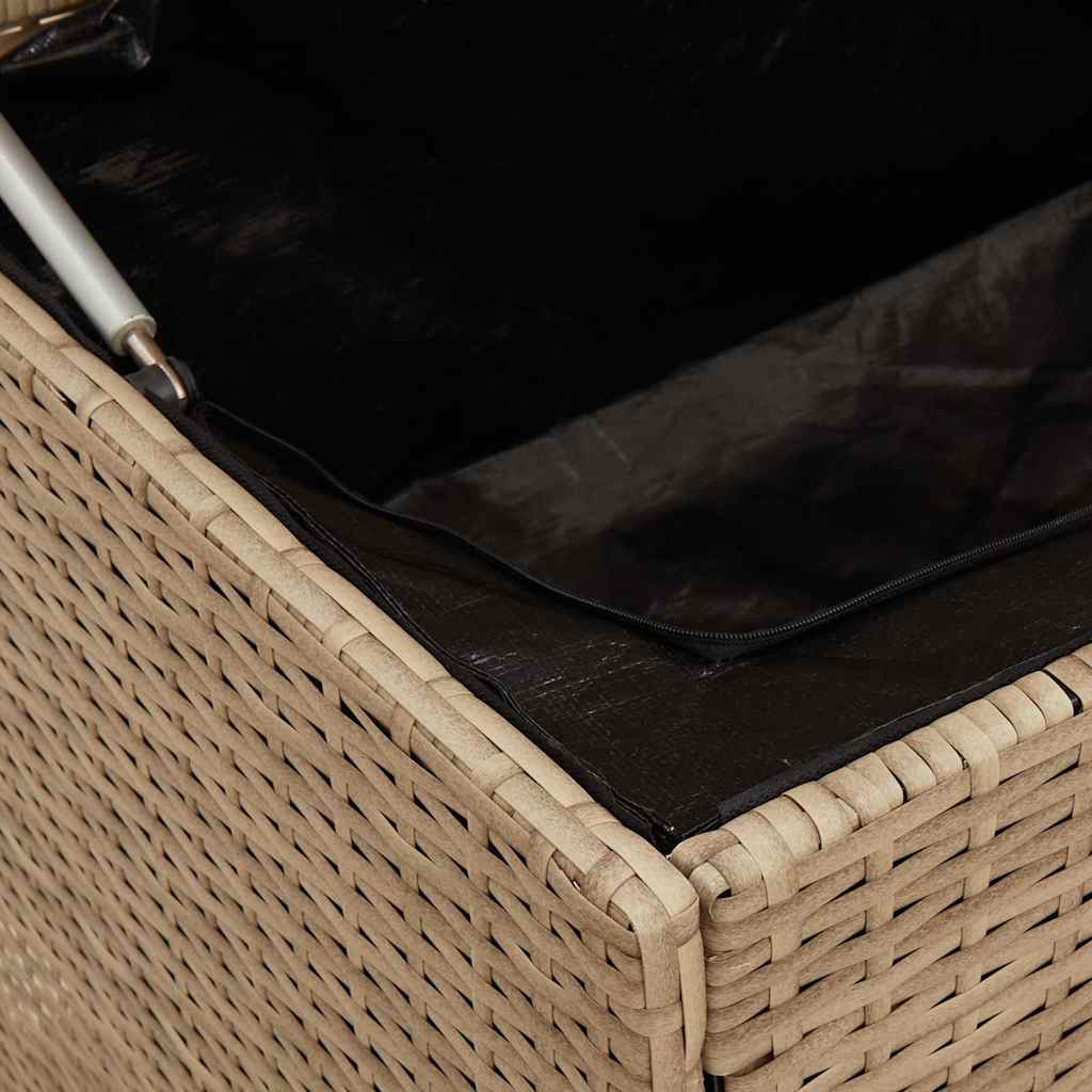 Outdoor Cushion Box Beige 100x55x55.5 cm Poly Rattan