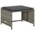 5 Piece Garden Sofa Set with Cushions Stackable Grey Poly Rattan