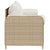 Garden Sofa with Cushions 3-Seater Beige Poly Rattan