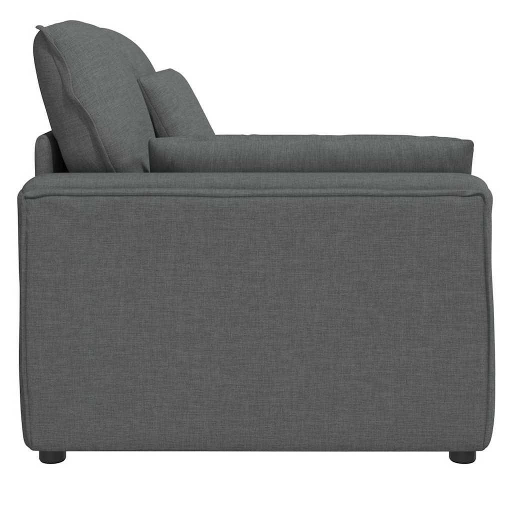 Modular Sofa Armrest End Module with Cushions Dark Grey 100 cm