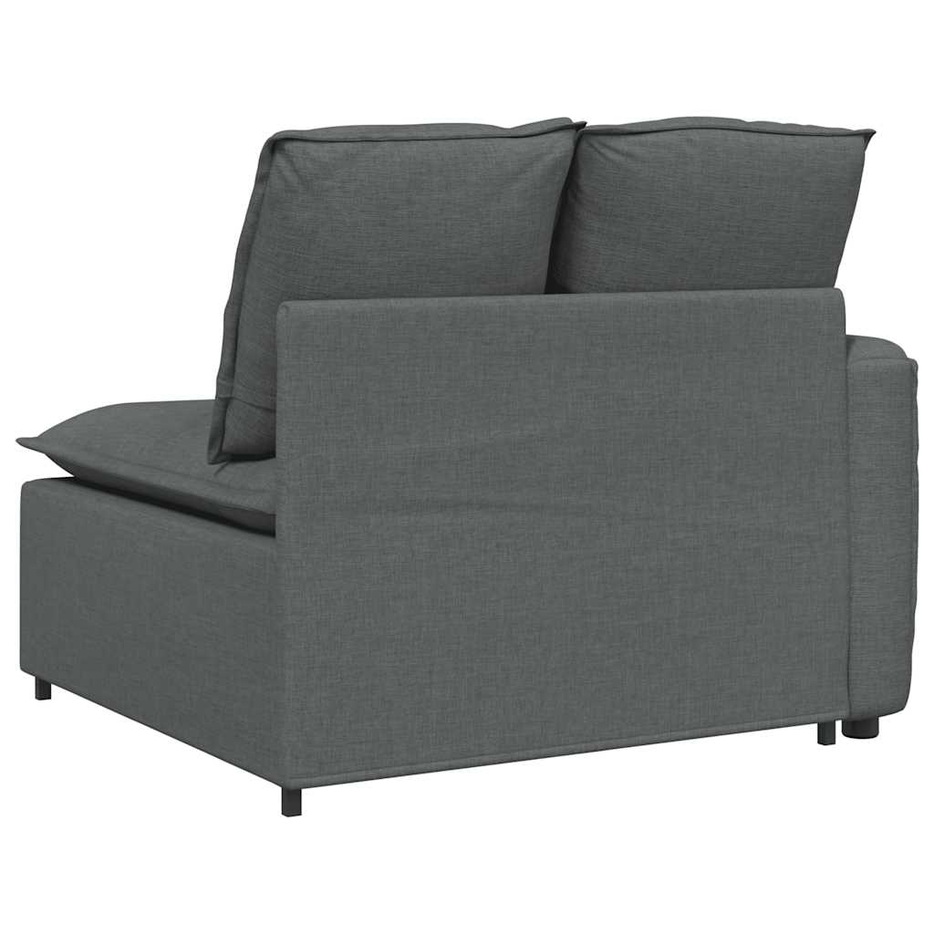 Modular Sofa Armrest End Module with Cushions Dark Grey 100 cm